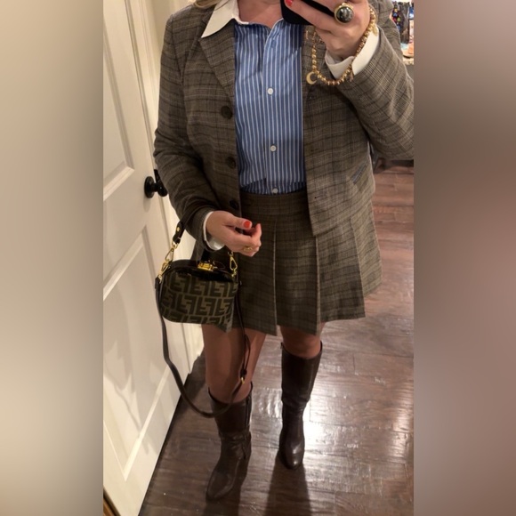 Fashion Zucca Mini Bag Canvas Mono Leather Gold Hardware - Picture 3 of 12